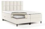 Premium Boxspringbett Anabelle Creme - Breite: 200 cm