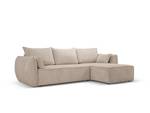 Schlaf-Ecksofa + Box KAELLE 4 Sitzplätze Beige