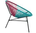 Fauteuil coin lecture ACAPULCO Noir - Bleu - Multicolore - Rose foncé - Turquoise - 1 chaise