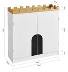 Kinderregal KMB44-W Weiß - Holzwerkstoff - 86 x 87 x 30 cm