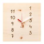 Horloge murale Manufaktuhr swiss pine Beige - Bois manufacturé - En partie en bois massif - 30 x 30 x 4 cm