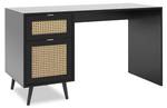 Bureau Villa Noir - Bois manufacturé - 55 x 75 x 130 cm