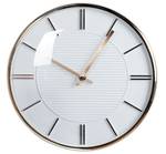 Horloge murale DAROCA Doré - Blanc - Matière plastique - 34 x 34 x 3 cm