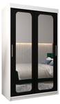 Armoire à portes coulissantes promo t3 Noir - Blanc - Largeur : 120 cm - 2 porte