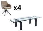 Ensemble table et chaise LUBANA Noir