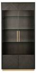 Vitrinenschrank SEVILLE SC100 2D Schwarz - Massivholz - Holzart/Dekor - 100 x 200 x 41 cm