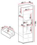 Standregal Step 03 Braun - Holzwerkstoff - 60 x 182 x 40 cm