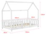Kinderbett Sisimiut + Matratze Weiß - 160 x 129 x 80 cm