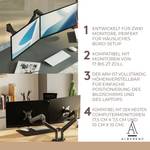 Alberenz Doppelter Monitorarm Grau - Metall - 40 x 40 x 30 cm