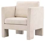 Ragusa fauteuil blanc. Blanc - En partie en bois massif - 80 x 87 x 74 cm