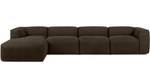 Ecksofa BUFFO 6-Sitzer Braun - Breite: 377 cm - Armlehne beidseitig montierbar - Ecke davorstehend links - Ottomane davorstehend links