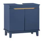 Waschbeckenunterschrank BZR113-B Blau - Holzwerkstoff - Massivholz - Holzart/Dekor - 60 x 59 x 30 cm