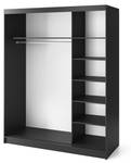 Penderie Nero XL Lux Noir - Largeur : 180 cm - 3 portes