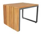 2er-Set Sonnenliegen mit 1 Ablage Lagoa Grau - Holz teilmassiv - 75 x 83 x 196 cm