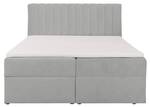 Lit boxspring ARAO Gris - Textile - 166 x 114 x 218 cm