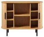 Beistellschrank Tvedestrand Beige - Bambus - 100 x 80 x 40 cm