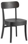 Ensemble table et 4 chaises Nala Noir - Bois massif - 80 x 75 x 80 cm