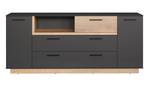 Sideboard Synnax 3 Grau - Holz teilmassiv - 189 x 80 x 40 cm