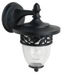 Wandlampe TERRY Schwarz - Glas - Metall - 16 x 25 x 19 cm