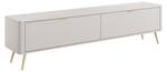 Banc TV ELONARIA Beige - Bois manufacturé - 38 x 51 x 200 cm