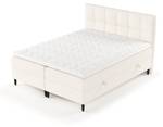 Boxspringbett Arlette H3 Latex-Topper Creme - Breite: 160 cm