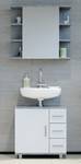 Salle de bain Ilias (2 éléments) Gris - Blanc - Bois manufacturé - 80 x 64 x 21 cm