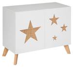 Kinderkommode STAR Weiß - Holzwerkstoff - 35 x 80 x 65 cm