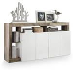 Buffet 4 Türen Frankfurt - L184 cm Beige - Cremeweiß - Weiß