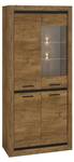 Vitrine BALTICA Braun - Holzwerkstoff - 90 x 200 x 43 cm