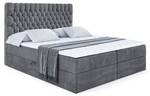 Boxspringbett DAISY Steingrau - Breite: 160 cm - H4