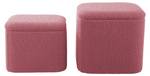 Pouf Ada Storage Rose foncé