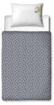 Babybettwäsche Miffy Hase in Biber Grau - Weiß - Textil - 100 x 135 x 1 cm