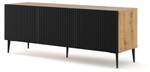 Tv lowboard RAVENNA B RTV150 3D Beige - Schwarz