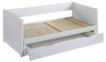 Lit gigogne ALFIERO Blanc - Bois manufacturé - 98 x 84 x 200 cm