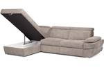 Ecksofa RATLO links Beige - Ecke davorstehend links - Longchair davorstehend links - Ottomane davorstehend rechts