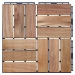 Klickfliesenset Alliste 10er Set Braun - Massivholz - Holzart/Dekor - 30 x 30 x 2 cm