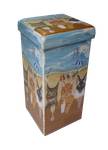 Pouf Aufbewahrungsbox - KATZEN 32 x 60 x 32 cm