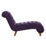 Chaise longue Clemens paars fluweel