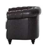 Fauteuil Chesterfield Charly Cuir synthétique noir