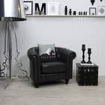 Fauteuil Chesterfield Charly Cuir synthétique noir