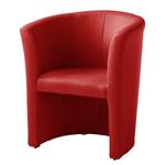 Fauteuil cocktail Wagait Imitation cuir - Rouge