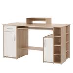 Bureau pour ordinateur Malio Imitation chêne de Sonoma / Blanc