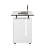 Bureau pour ordinateur Sima Blanc brillant / Chrome