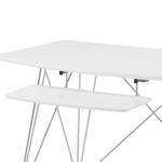 Bureau pour ordinateur Ucolo Blanc brillant / Chrome