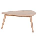 Houten salontafel FINSBY massief beukenhout - Wit geolied beukenhout - 70 x 50 cm