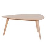 Houten salontafel FINSBY massief beukenhout - Wit geolied beukenhout - 90 x 60 cm