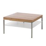 Table basse Anzio Chêne de poutre / Blanc - 75 x 75 cm