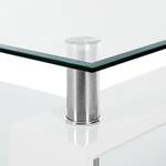 Table basse Baltimore Blanc - Plateau en verre