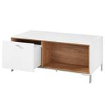 Couchtisch Design2- Weiß / Eiche Navarra Weiß - Holzwerkstoff - 110 x 47 x 66 cm