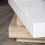 Table basse Emblaze Blanc brillant / Imitation chêne Sonoma